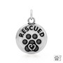 Rescued -  charm/Necklace, pendant - recycled .925 Sterling Silver