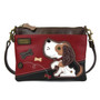 Beagle Dog - Mini Cross Body Bag - Red/black - Faux Leather