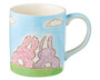 Bunnies - Mug - 280 ml - hand painted - ceramic - Mila