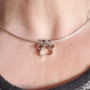 Peek-a-Boo Paws slide Necklace - 2 mm, 16" Omega chain