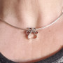Peek-a-Boo Paws slide Necklace - 2 mm, 18" round Omega chain