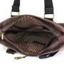 Golden Retriever - Work Tote -  Brown stripes - Canvas and Faux Leather