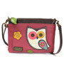 Owl - Mini Cross Body Bag - Pink - Faux Leather