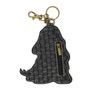 Key Ring/Bag Charm with coin purse - Black Cocker Spaniel - Faux Leather