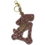 Key Ring/Bag Charm - Dachshund/Sausage Dog on Scooter- Faux Leather