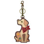 Key Ring/Bag Charm - Golden Labrador - Faux Leather