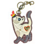 Key Ring/Bag Charm with coin purse - Slim Cat - Faux Leather