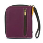 Grey Tabby Cat - Zip-Around Wallet - Purple - Faux Leather