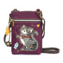 Grey Tabby Cat - CV-Venture xBody Bag - Purple  - Nylon/ Faux Leather