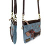 Dachshund - Mini Cross Body Bag - Blue - Faux Leather