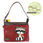 Raccoon - Mini Cross Body Bag - Burgundy - Faux Leather