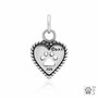 Roped into your Love Heart and Paw Necklace, pendant - recycled .925 Sterling Silver - Paw and Heart