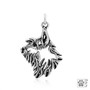 Berger Picard Head Necklace, pendant  - recycled .925 Sterling Silver