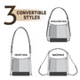 Retro Convertible Bag -Daisy+Hope - Grey - Canvas/Faux Leather