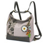 Retro Convertible Bag -Daisy+Hope - Grey - Canvas/Faux Leather
