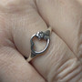 Paws on my heart Ring - Paw and Heart - recycled .925 Sterling Silver