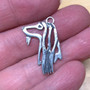 Afghan Necklace, Head pendant  - recycled .925 Sterling Silver