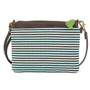 Sloth mum and Baby - Mini Cross Body Bag - Blue Stripes - Faux Leather