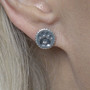 K-9 Cute Ear Studs -  recycled .925 Sterling Silver