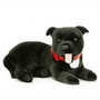 Black Staffy Plush Toy - Pepper - 35 cm - hand crafted