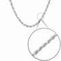 Rope Chain - Diamond Cut - 1.75mm - 40cm -  925 Silver