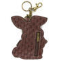 Key Ring/Bag Charm with coin purse - Bunny with Carrot - Faux Leather