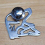 Nova Scotia Duck Tolling Retriever Head Pin - recycled .925 Sterling Silver