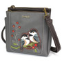 Merry Messenger Bag - Chickadee - grey - Faux Leather 