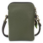 Lily Frog - Small Phone / XBody Bag - Green Stripe - Faux Leather