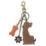Yellow Lab - Small Key Ring/Bag Charm - Faux Leather