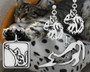 Cat necklace, pendant and earrings