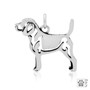 Beagle Necklace, Body pendant - recycled .925 Sterling Silver