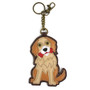 Key Ring/Bag Charm with coin purse - Golden Retriever - Faux Leather