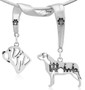 Mastiff Necklace, Head pendant  - recycled .925 Sterling Silver
