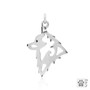 Schipperke Necklace, Head pendant - recycled .925 Sterling Silver