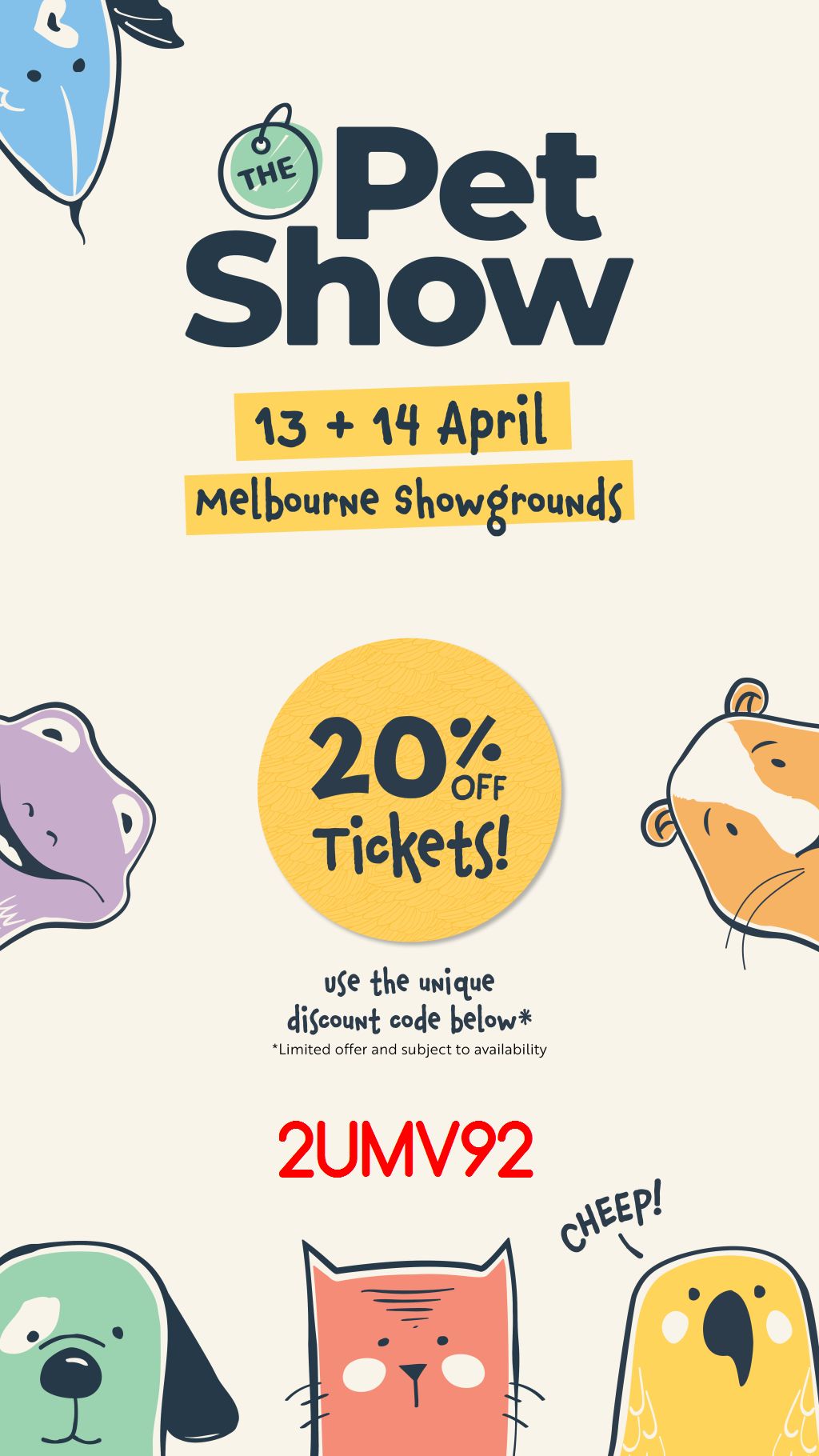 Ticket Link to The Pet Show Melbourne