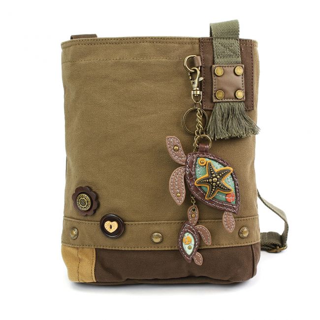 Canvas Handbag, Patch Style with detachable Key Charm, Tabby Cat, Denim ...