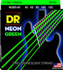 DR Strings HI-DEF NEON Green 4-String Bass Strings 45-105 Medium NGB-45