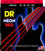 DR Strings HI-DEF NEON Red 4-String Bass Strings 40-100 Light NRB-40