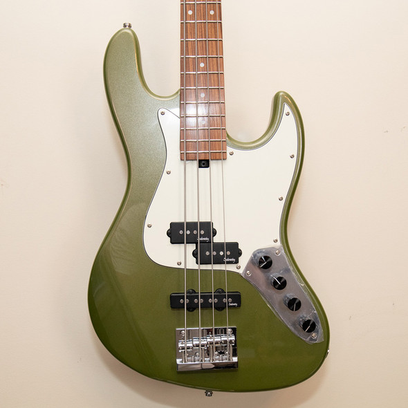 Sadowsky MetroExpress 21-Fret Hybrid P/J 4-String Electric Bass Solid Sage Green Metallic High Polish