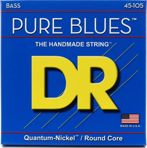 DR Strings Pure Blues Quantum Nickel Alloy 4-String Bass Strings 45-105 Light PB-45