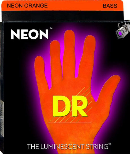 DR Strings HI-DEF NEON Orange 4-String Bass Strings 40-100 Light NOB-40