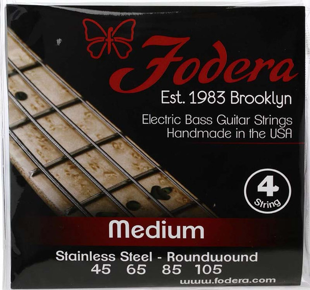 Fodera Stainless Steel 4-String Bass Strings 45-105 Medium 45105