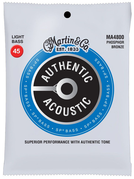 Martin & Co Acoustic Bass SP Light 4-String Bass Strings 45-100 Light MA4800