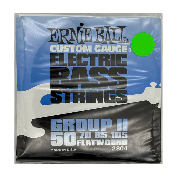 Ernie Ball Group II Flatwound 4-String Bass Strings 50-105 Custom Gauge 2804