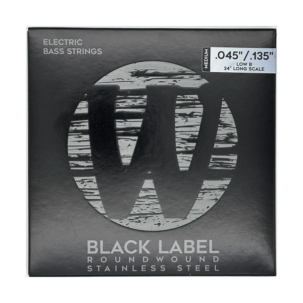 Warwick Black Label 5-String Bass Strings 45-135 Medium 40301M