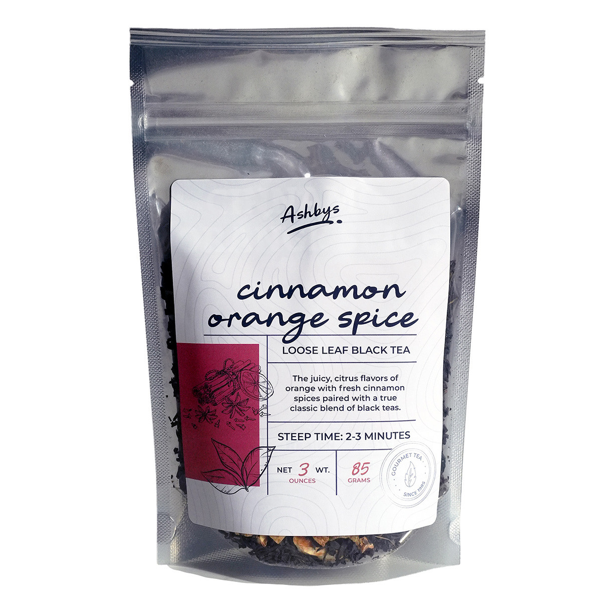 Ashbys® 3oz Loose Tea Bag Cinnamon Orange Spice 6/cs - Coffee Masters