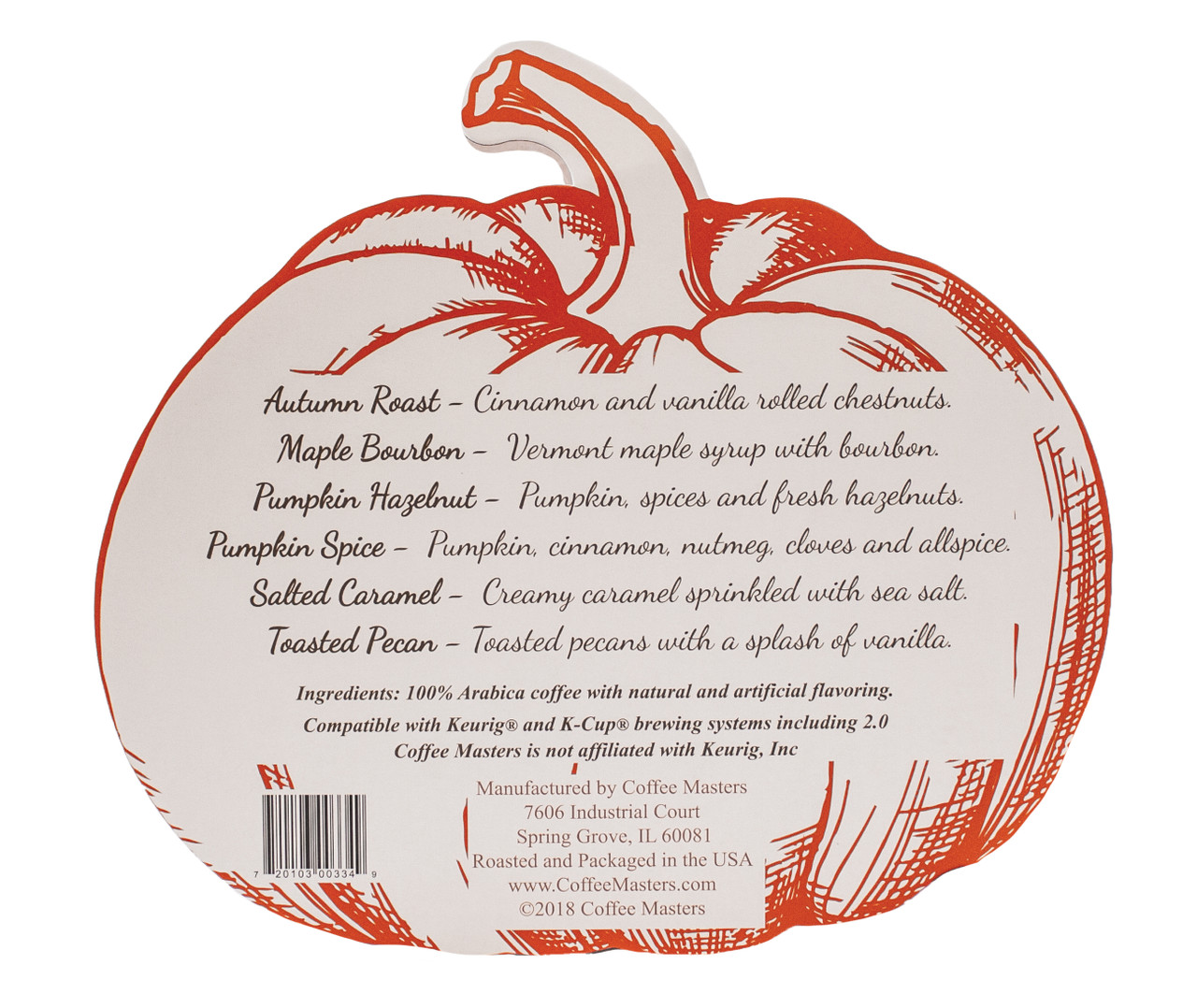 Fall 6 Pack Pumpkin Kcup Coffee Gift Box 12/cs | Chicago Coffee Masters
