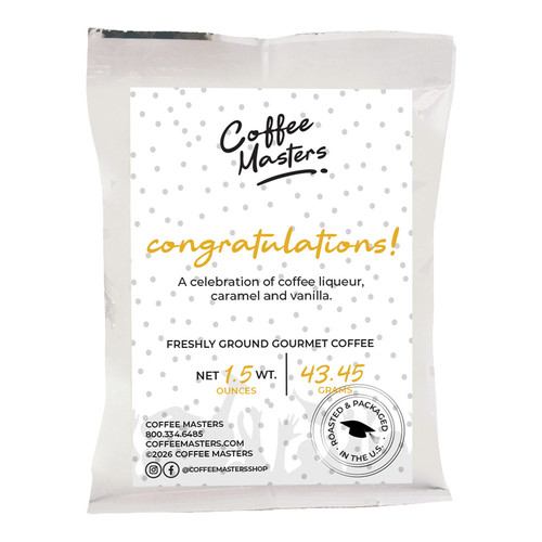 1.5 oz Coffee Greeting Graduation 24/cs
