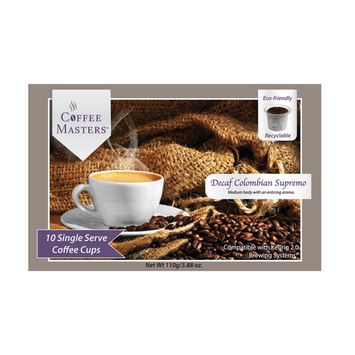 Single Serve Coffee Decaf Colombian Supremo 6/cs